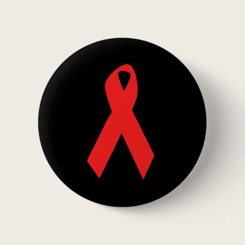 HIV AWARENESS / AIDS RIBBON PINBACK BUTTON