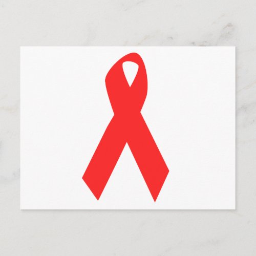 HIV AWARENESS  AIDS RIBBON POSTCARD