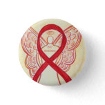 HIV Awareness Ribbon Angel Custom Art Pin