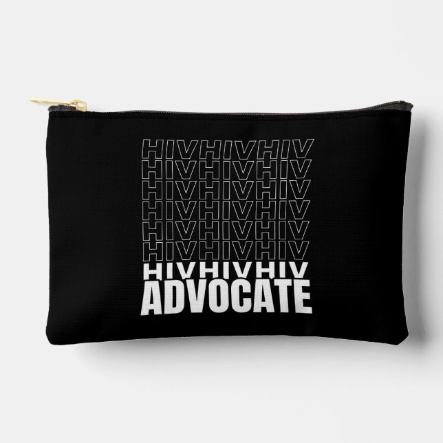 HIV HIV HIV Advocate Accessory Pouch (Front)