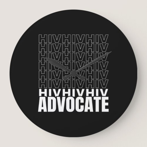 HIV HIV HIV Advocate Large Clock