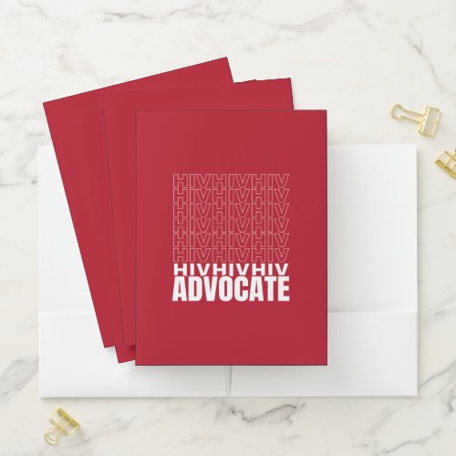 HIV HIV HIV Advocate Pocket Folder