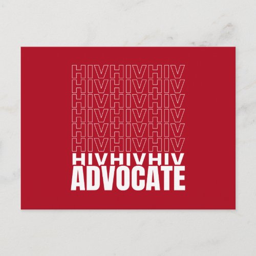 HIV HIV HIV Advocate Postcard