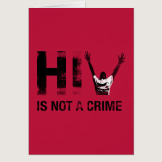 HIV is Not a Crime - Grunge Red Art