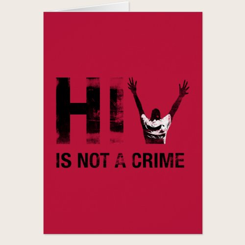 HIV is Not a Crime - Grunge Red Art