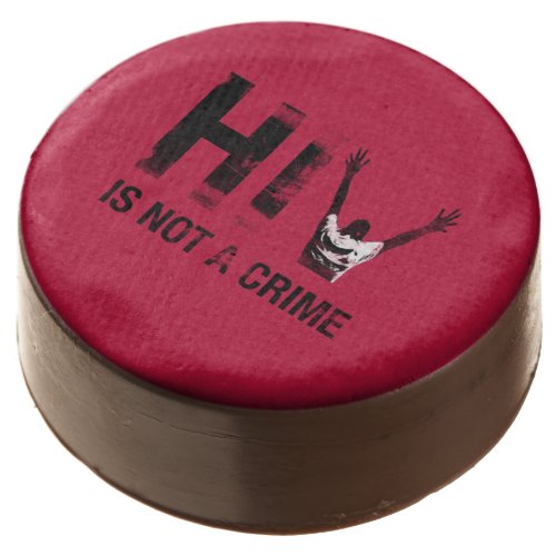 HIV is Not a Crime _ Grunge Red Art Chocolate Covered Oreo