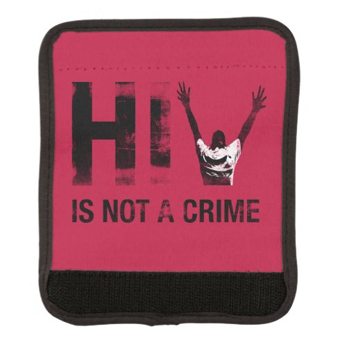 HIV is Not a Crime _ Grunge Red Art Luggage Handle Wrap