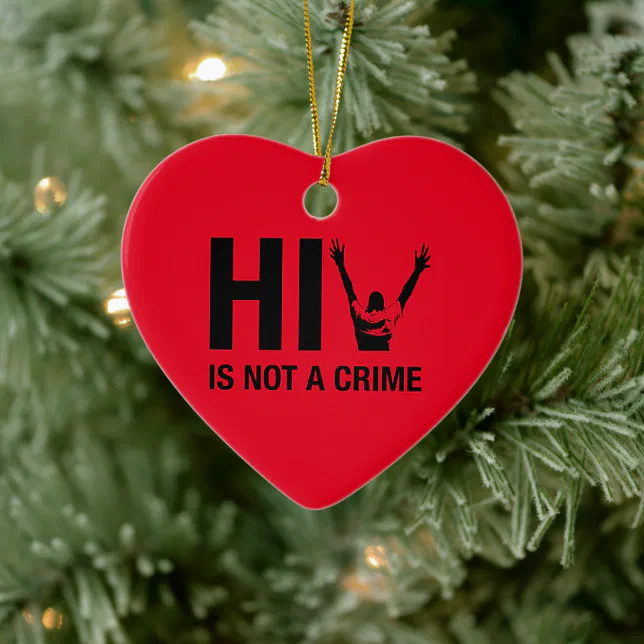 HIV is Not a Crime - HIV Stigma Awareness Ceramic Ornament (Tree)
