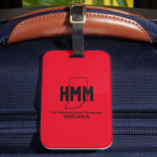 HIV Modernization Movement Indiana Luggage Tag (Front Insitu 2)