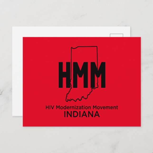 HIV Modernization Movement Indiana Postcard (Front/Back)
