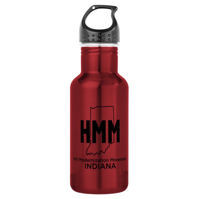 HIV Modernization Movement Indiana Stainless Steel Water Bottle (Front)