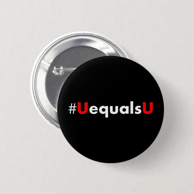 HIV Undetectable Equals Untransmittable - Minimali Button (Front & Back)