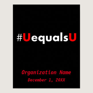 HIV Undetectable Equals Untransmittable - Minimali Poster