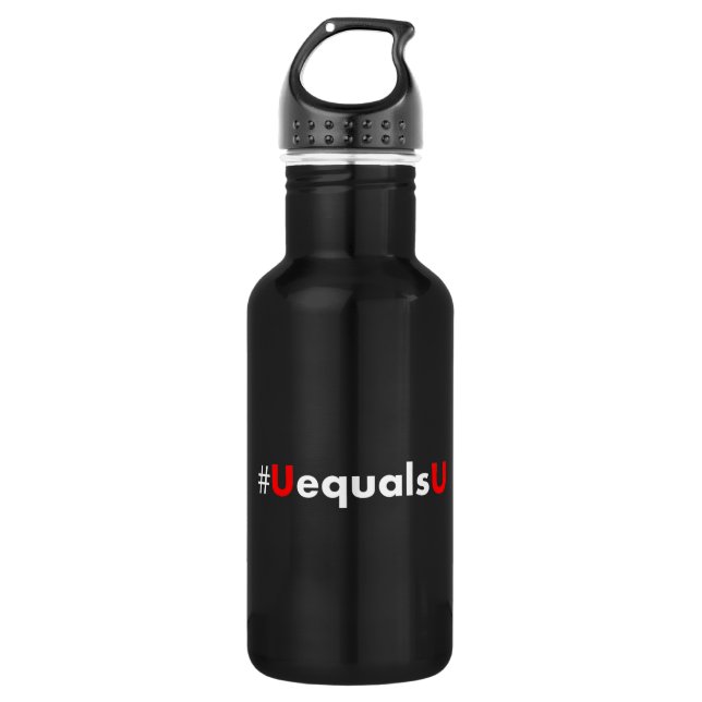 HIV Undetectable Equals Untransmittable - Minimali Stainless Steel Water Bottle (Front)
