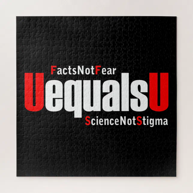 HIV Undetectable Facts not Fear - U Equals U Jigsaw Puzzle (Vertical)
