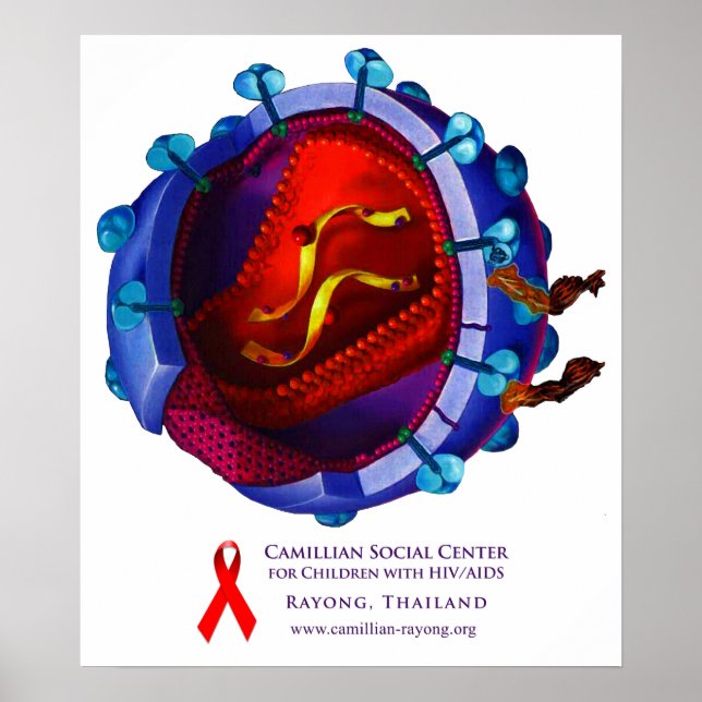 HIV Virus  ( HIV / AIDS Charity ) Poster (Front)