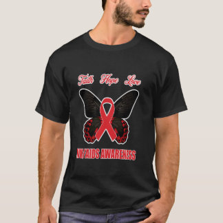 HIVAIDS Disease Wear Red Ribbon Aids Awareness Mon T-Shirt