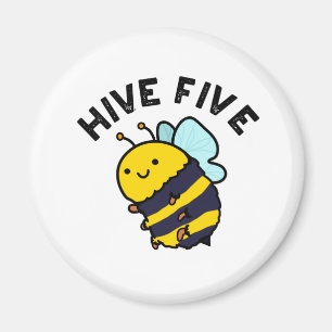 Hive Five Funny High Five Bee Pun  Magnet