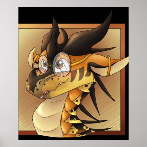 hivewing cute wings of fire dragon design poster