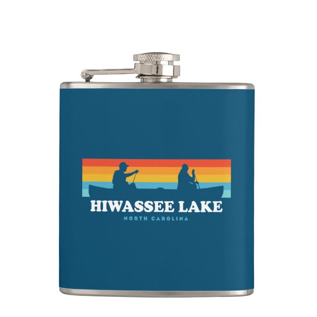 Hiwassee Lake North Carolina Canoe Flask (Front)