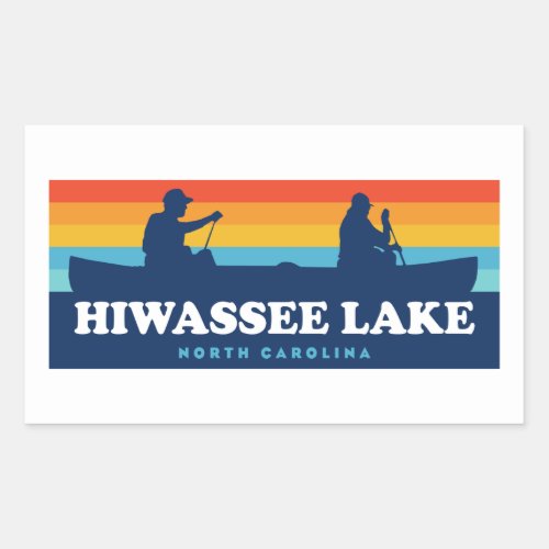 Hiwassee Lake North Carolina Canoe Rectangular Sticker
