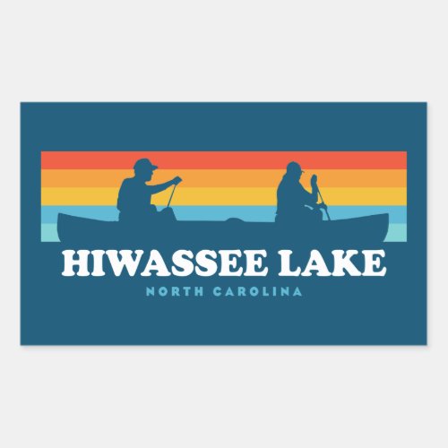 Hiwassee Lake North Carolina Canoe Rectangular Sticker