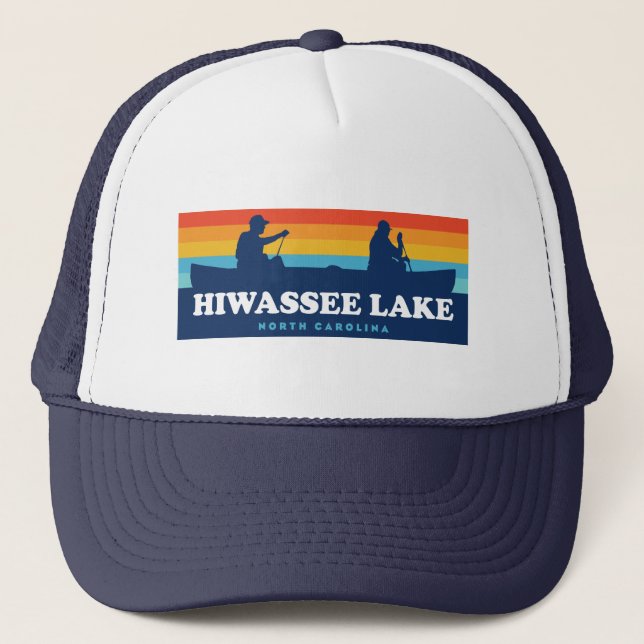 Hiwassee Lake North Carolina Canoe Trucker Hat (Front)