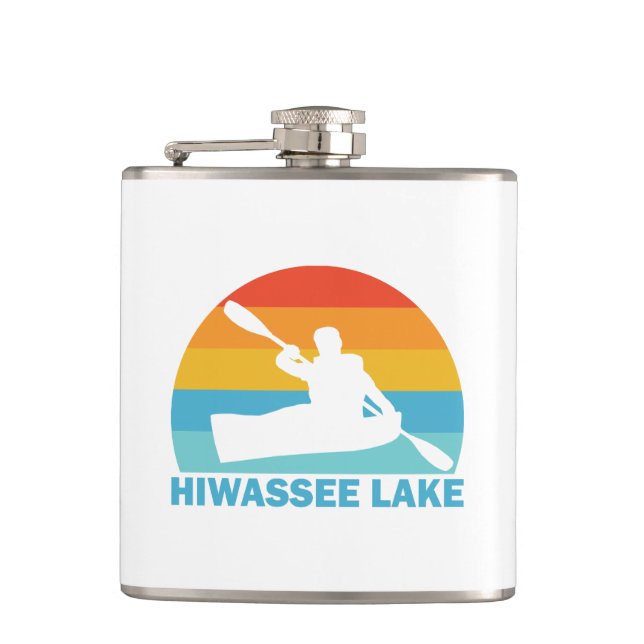 Hiwassee Lake North Carolina Kayak Flask (Front)