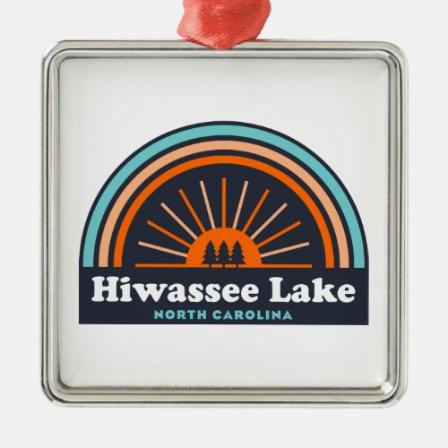 Hiwassee Lake North Carolina Rainbow Metal Ornament