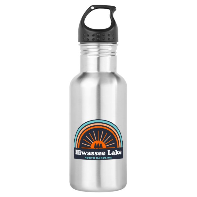 Hiwassee Lake North Carolina Rainbow Stainless Steel Water Bottle (Front)