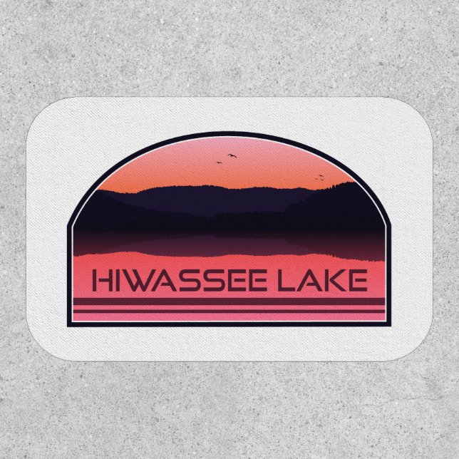 Hiwassee Lake North Carolina Red Sunrise Patch (Front)