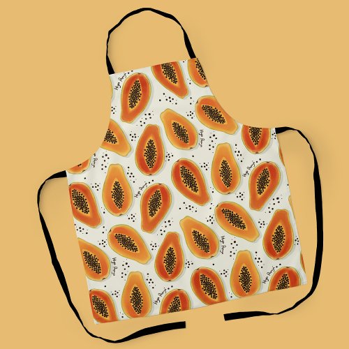 Hiya Papaya Pattern  Apron
