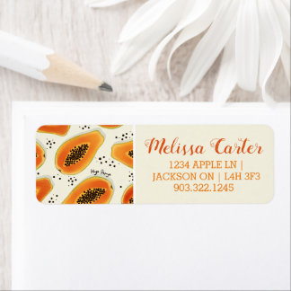 Hiya Papaya Pattern Label