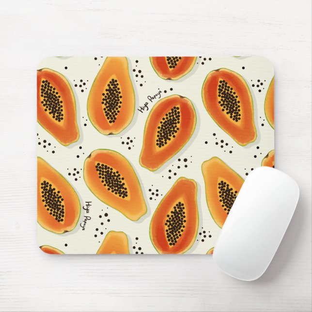Hiya Papaya Pattern  Mouse Pad (With Mouse)
