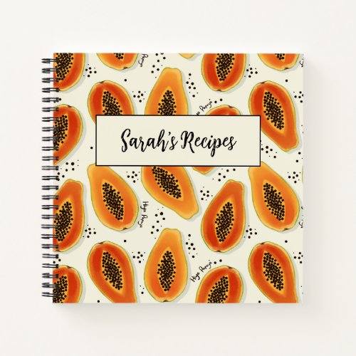 Hiya Papaya Pattern  Notebook