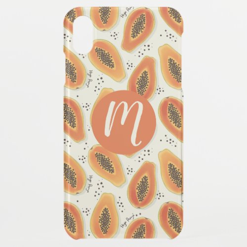 Hiya Papaya Pattern  iPhone XS Max Case