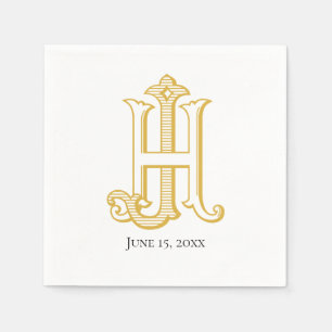 HJ Monogram or JH Monogram Napkins