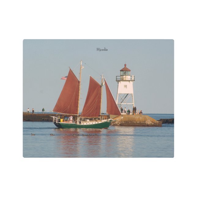 Hjordis & Grand Marais Light metal wall art (Front)