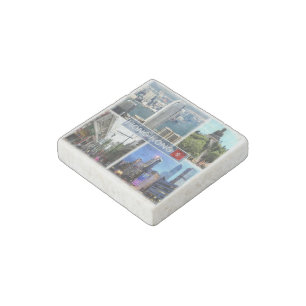 HK  Hong Kong - City Jall - Tian Tan Buddha - Stone Magnet