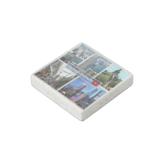 HK  Hong Kong - City Jall - Tian Tan Buddha - Stone Magnet (Angled)