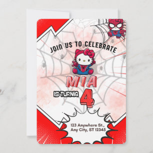 HK SpiderMan Birthday Invite
