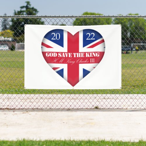 HM King Charles III 2022 God Save The King Banner