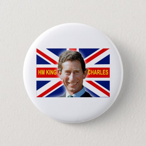 HM KING CHARLES III UNION JACK BUTTON