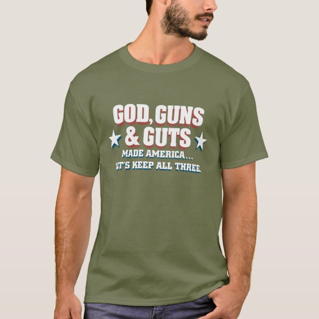 HM Murdock’s ‘God, Guns & Guts’ T-Shirt (Front)