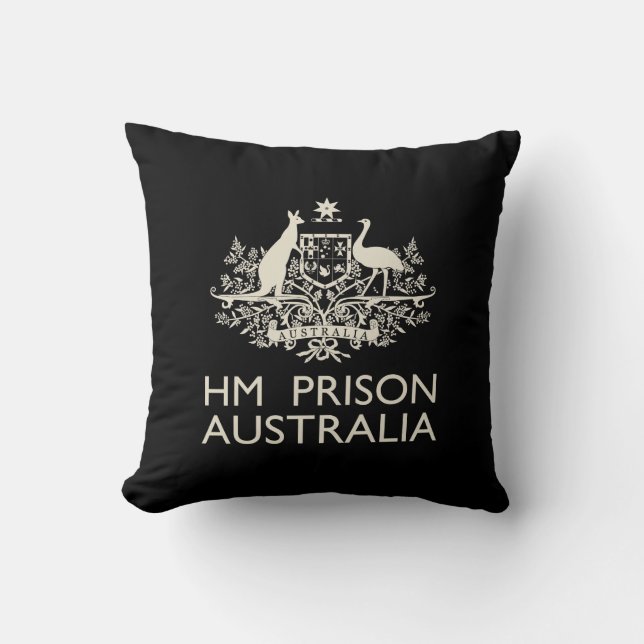 HM Prison Australia Throw Pillow (Front)