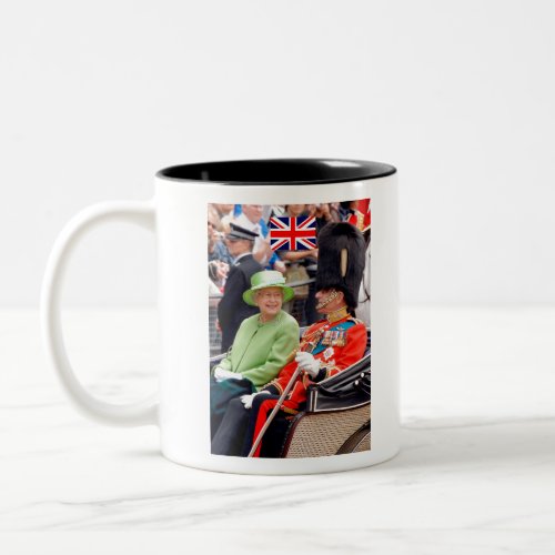 HM Queen Elizabeth_Duke of Edinburgh Two_Tone Coffee Mug
