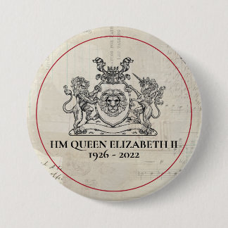 HM Queen Elizabeth II 1926-2022 Button