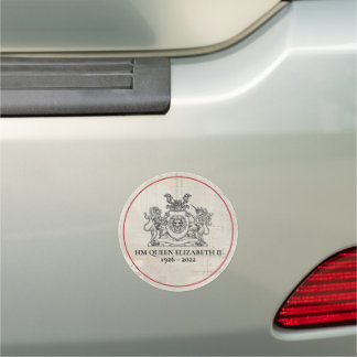 HM Queen Elizabeth II 1926-2022 Round Car Magnet