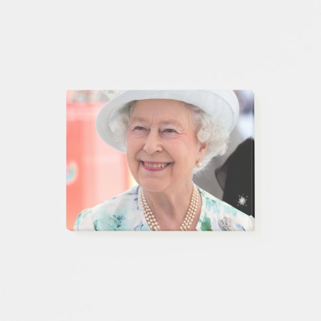 HM Queen Elizabeth II Abu Dhabi Professional Photo Post-it Notes (Front)