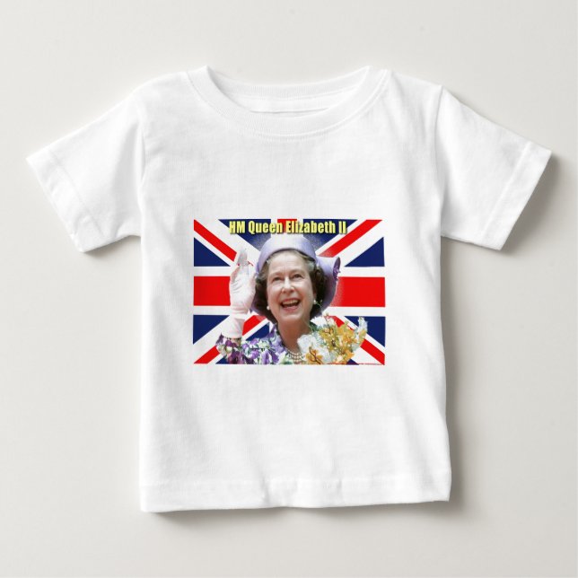HM Queen Elizabeth II Baby T-Shirt (Front)